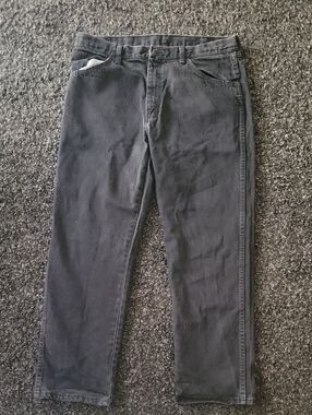 Rustler Slim Straight Black Jeans